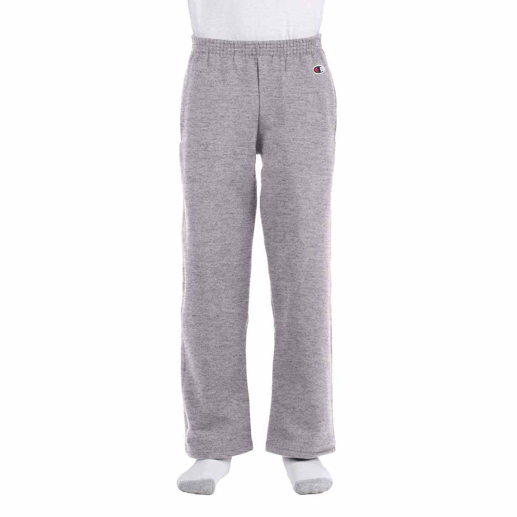 Champion Youth Light Steel Eco 9-Ounce Open-Bottom Fleece Pant