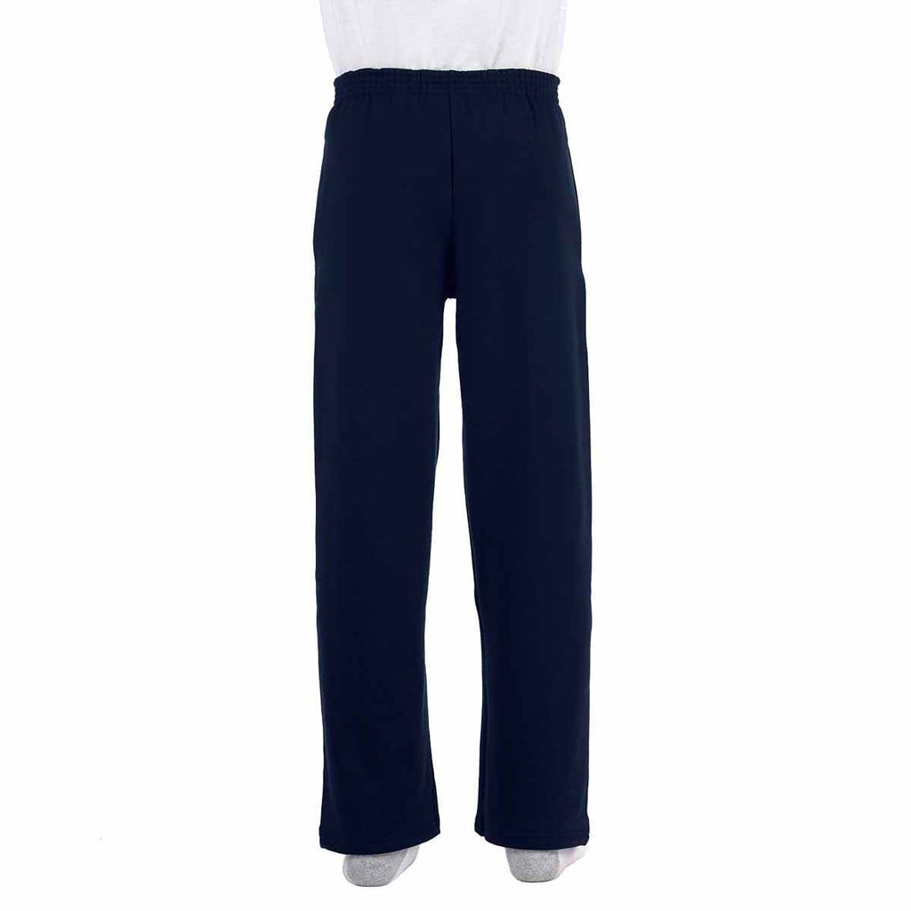 Champion Youth Navy Eco 9-Ounce Open-Bottom Fleece Pant