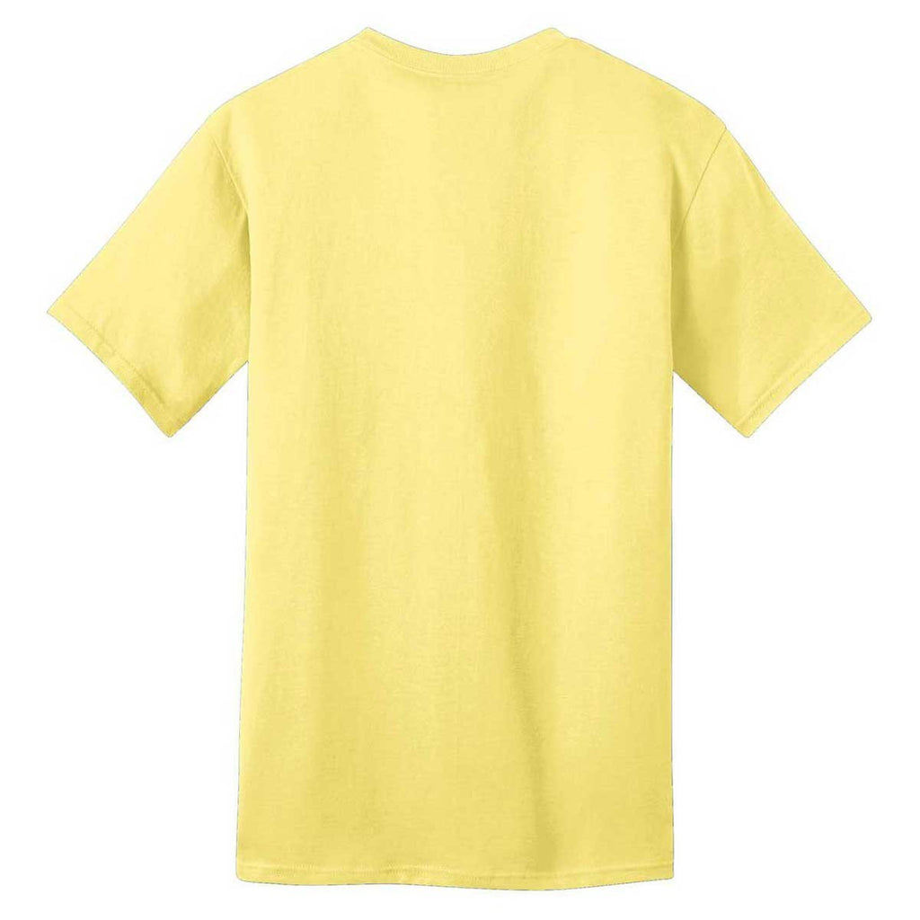 Port & Company Men's Yellow Ring Spun Cotton Tee