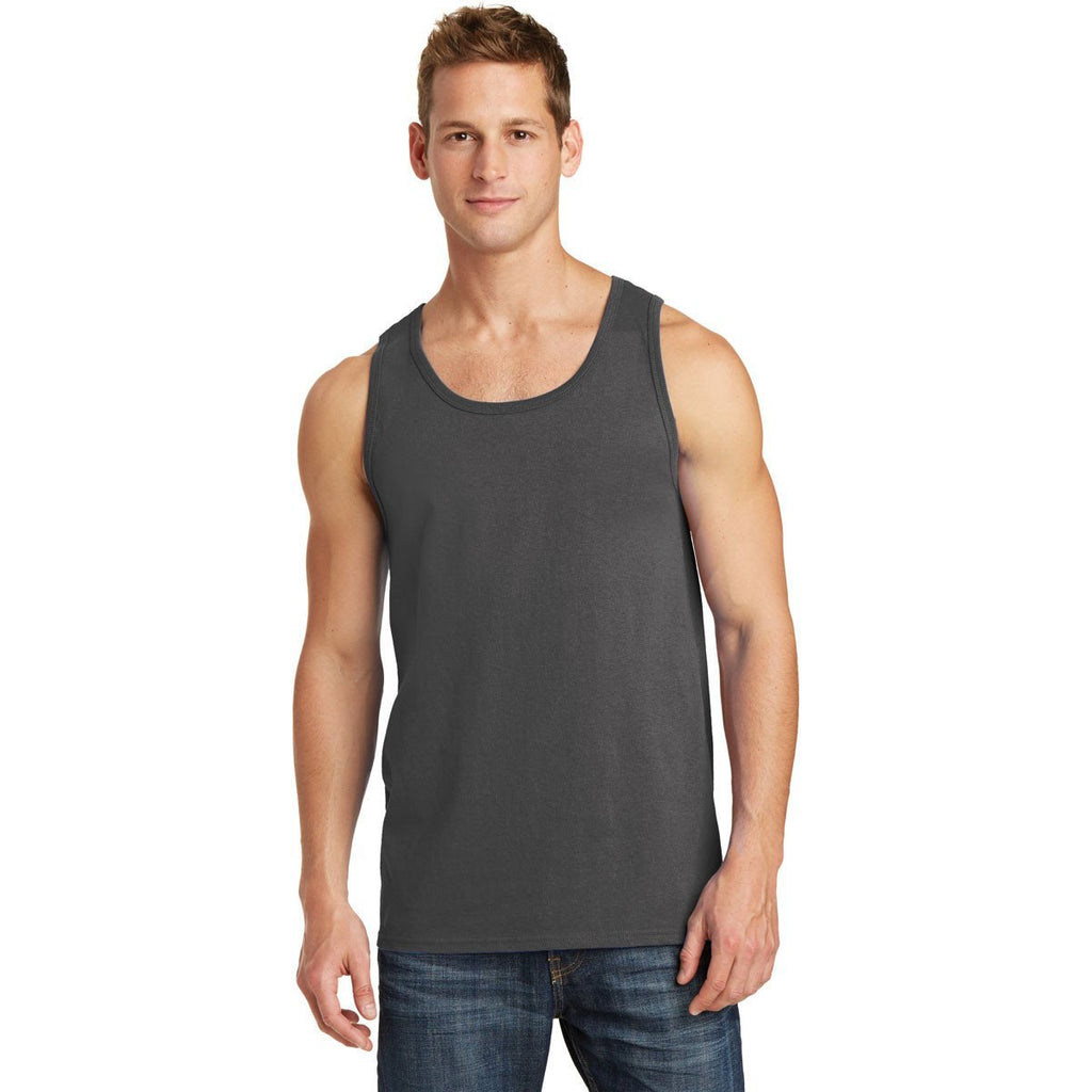 Port & Company Men's Charcoal Core Cotton Tank Top