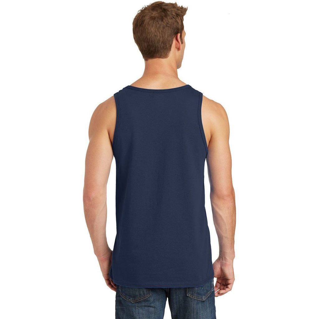 Port & Company Men's Navy Core Cotton Tank Top