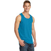 Port & Company Men's Neon Blue Core Cotton Tank Top