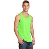 Port & Company Men's Neon Green Core Cotton Tank Top