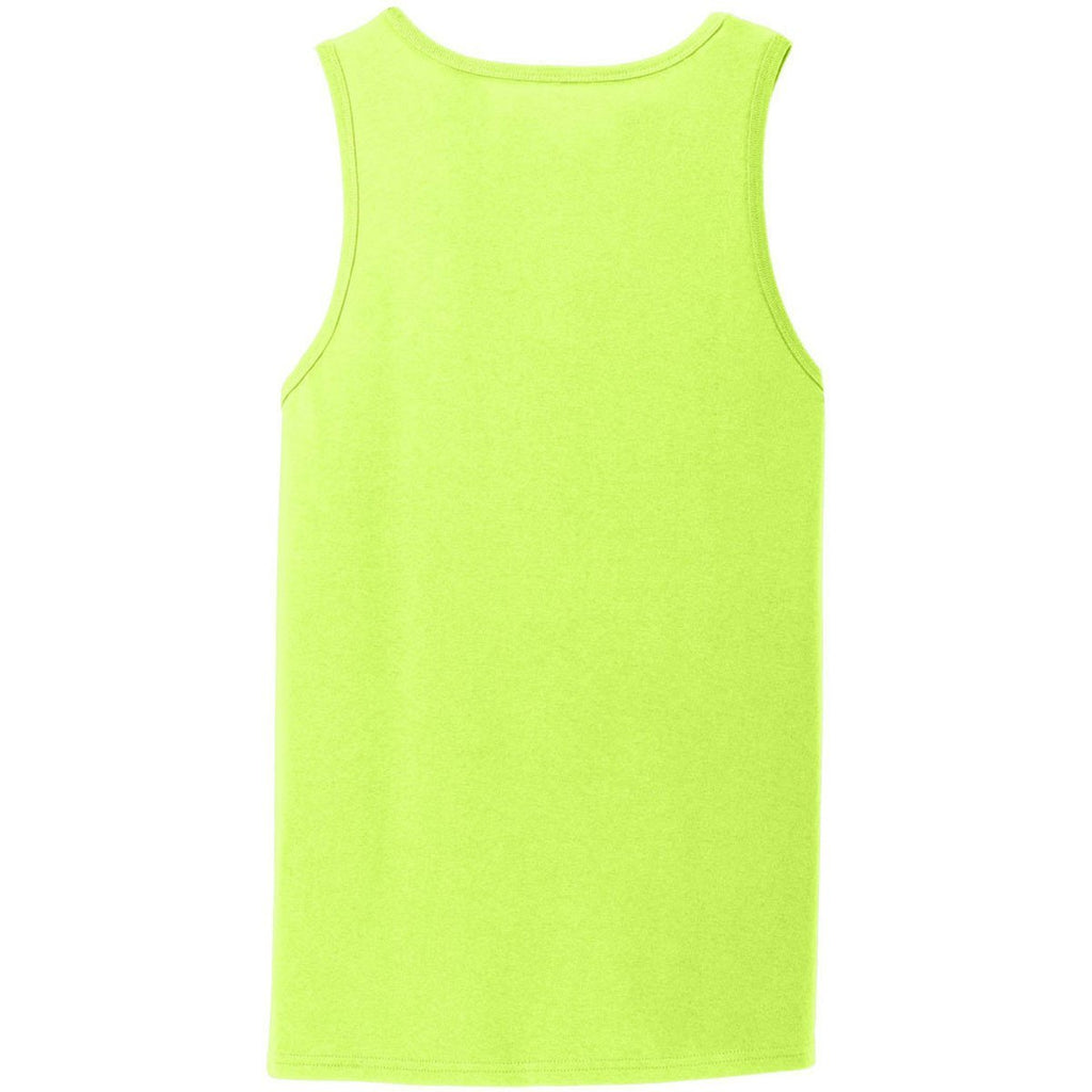 Port & Company Men's Neon Yellow Core Cotton Tank Top