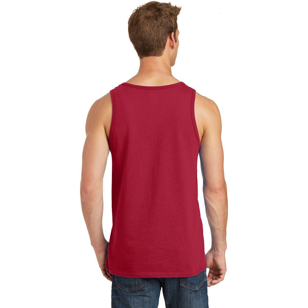 Port & Company Men's Red Core Cotton Tank Top