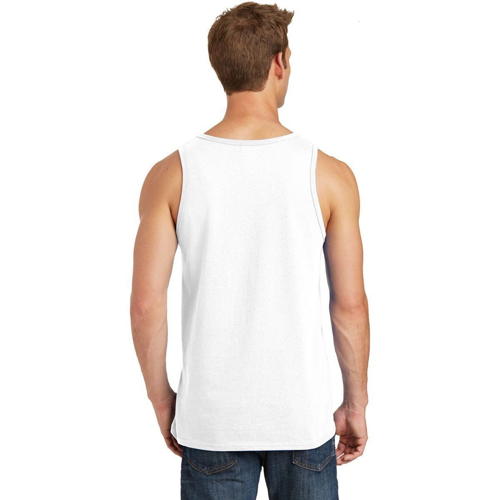 Port & Company Men's White Core Cotton Tank Top