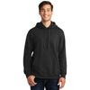 Port & Company Men's Jet Black Fan Favorite Fleece Pullover Hooded Sweatshirt