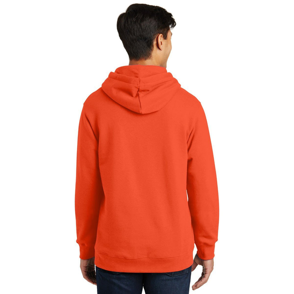 Port & Company Men's Orange Fan Favorite Fleece Pullover Hooded Sweatshirt