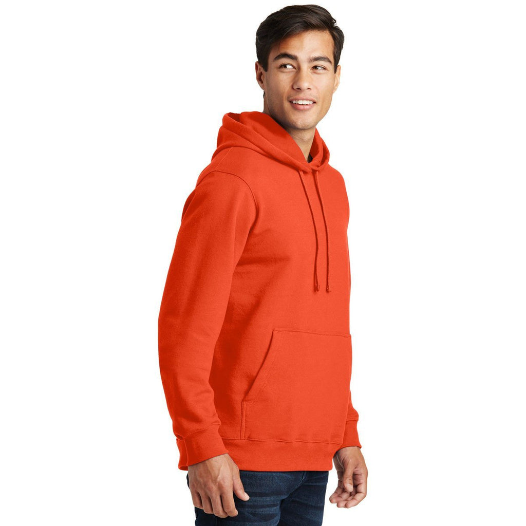 Port & Company Men's Orange Fan Favorite Fleece Pullover Hooded Sweatshirt