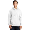 Port & Company Men's White Fan Favorite Fleece Pullover Hooded Sweatshirt