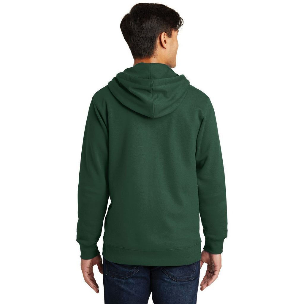 Port & Company Men's Forest Green Fan Favorite Fleece Full-Zip Hooded Sweatshirt