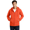 Port & Company Men's Orange Fan Favorite Fleece Full-Zip Hooded Sweatshirt