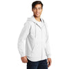 Port & Company Men's White Fan Favorite Fleece Full-Zip Hooded Sweatshirt