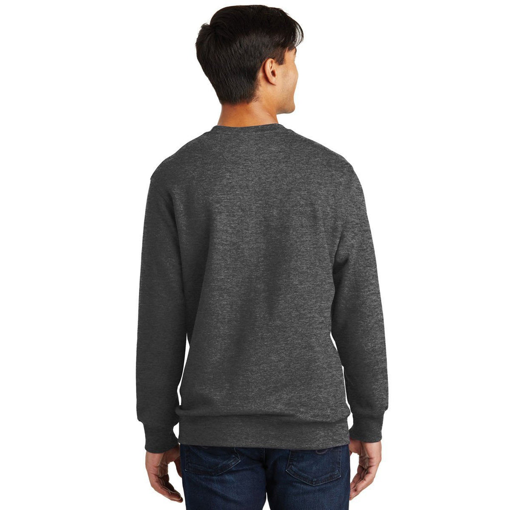 Port & Company Men's Dark Heather Grey Fan Favorite Fleece Crewneck Sweatshirt