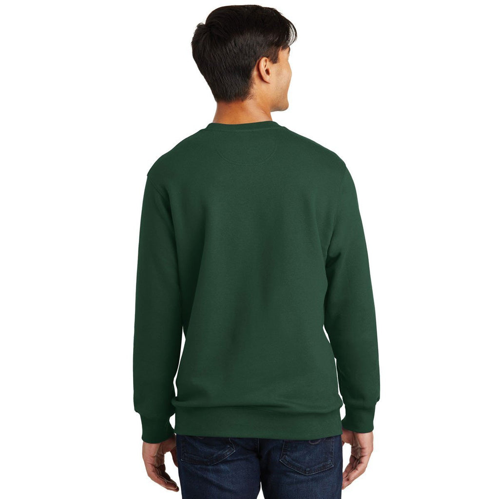 Port & Company Men's Forest Green Fan Favorite Fleece Crewneck Sweatshirt