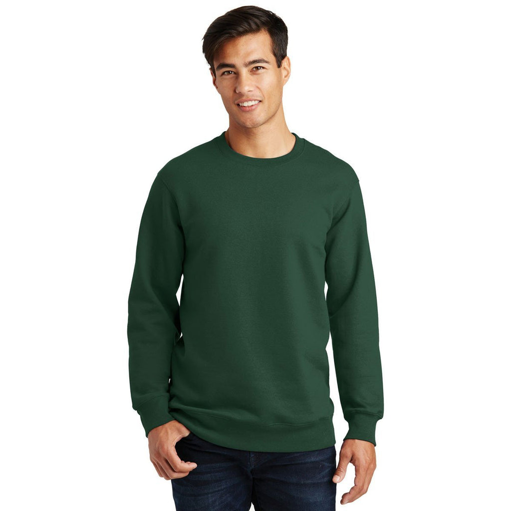 Port & Company Men's Forest Green Fan Favorite Fleece Crewneck Sweatshirt