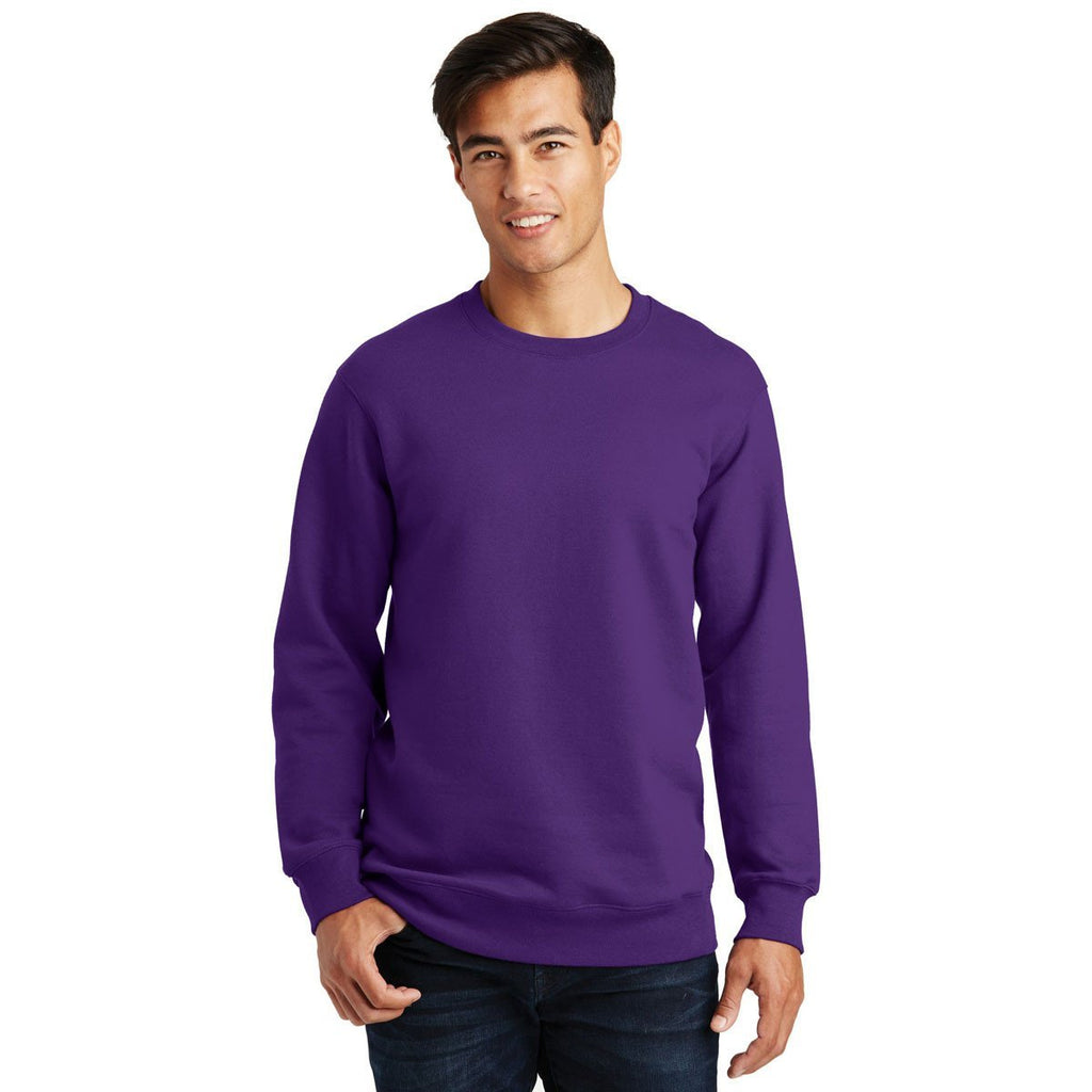 Port & Company Men's Team Purple Fan Favorite Fleece Crewneck Sweatshirt