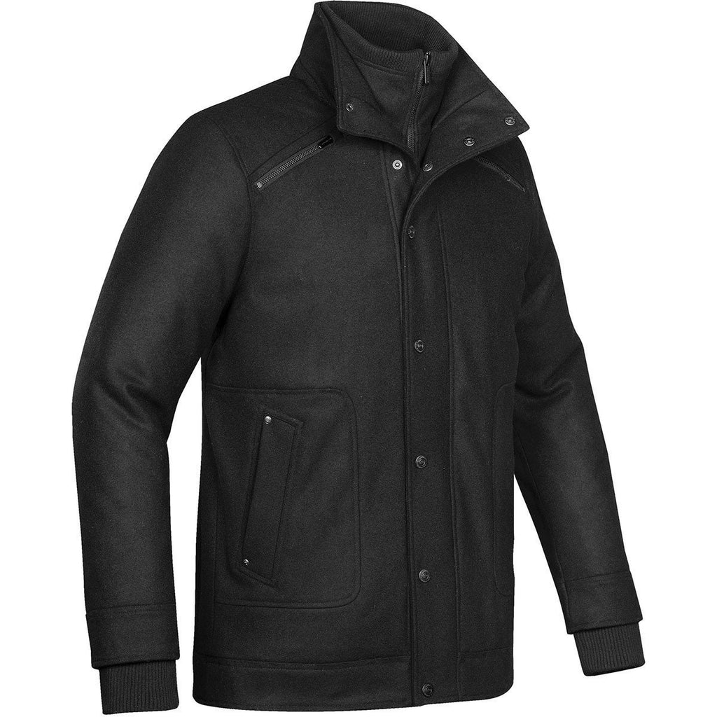 Stormtech Men's Black Quarterdeck Wool Coat