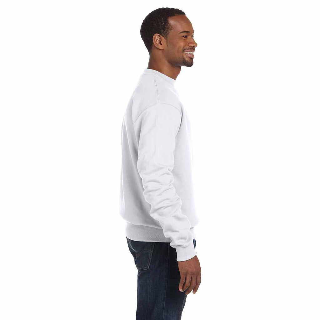 Champion Men's White Heather for Team 365 Cotton Max 9.7-Ounce Crew