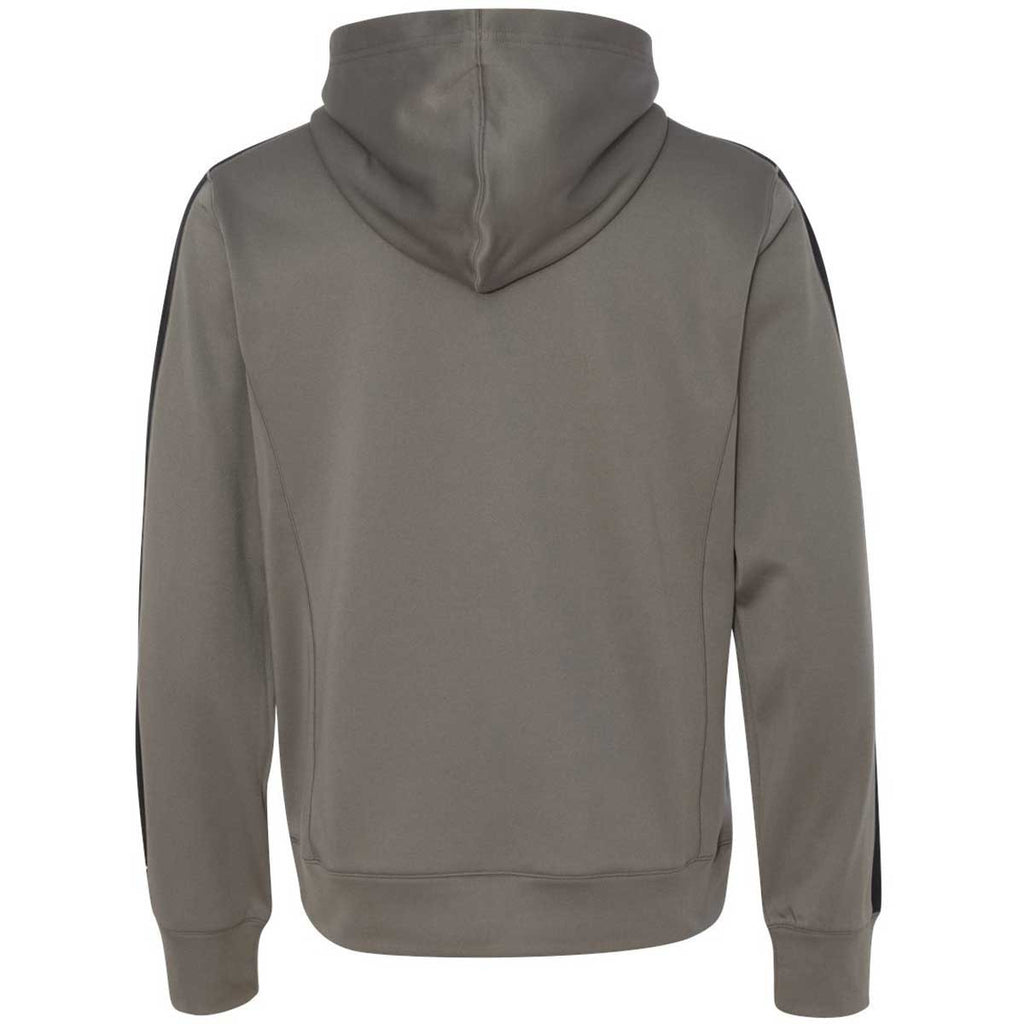 Champion Men's Stone Grey/Black Performance 5.4-Ounce Colorblock Pullover Hood