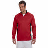 Champion Men's Scarlet/Black Performance 5.4-Ounce Colorblock Quarter-Zip Jacket