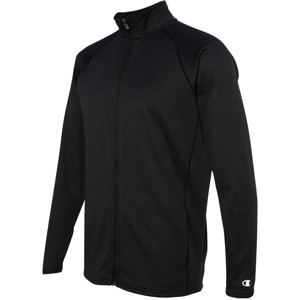 Champion Men's Black/Black Performance 5.4-Ounce Colorblock Full-Zip Jacket