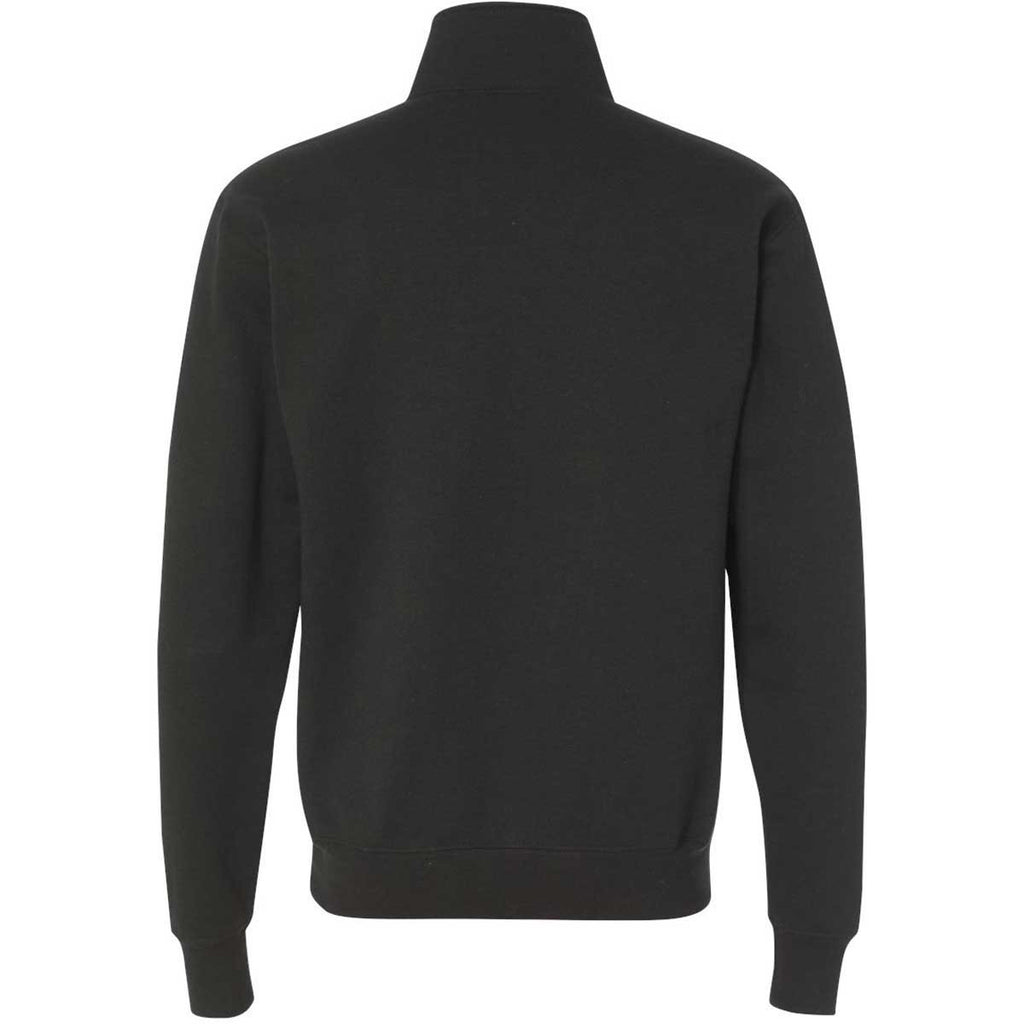 Champion Men's Black Adult Double Dry Eco Quarter-Zip Pullover Fleece