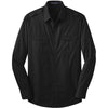 au-s649-port-authority-black-twill-shirt