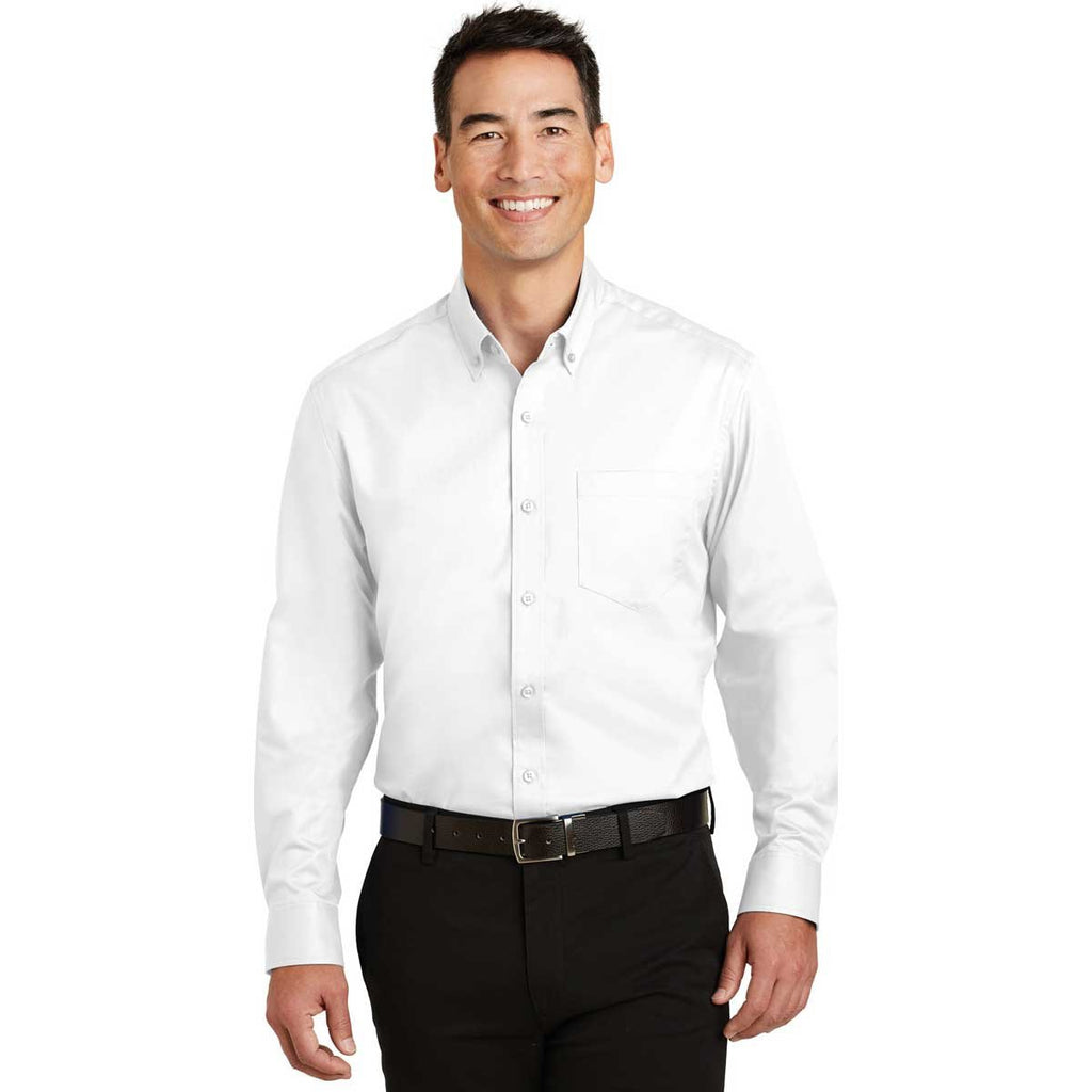 Port Authority Men's White SuperPro Twill Shirt