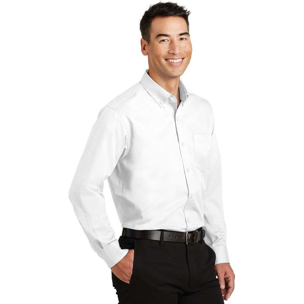 Port Authority Men's White SuperPro Twill Shirt