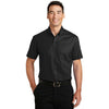 Port Authority Men's Black Short Sleeve SuperPro Twill Shirt