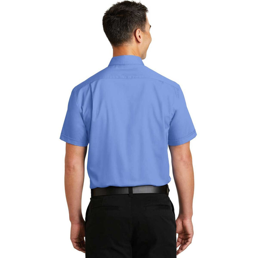 Port Authority Men's Ultramarine Blue Short Sleeve SuperPro Twill Shirt