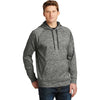 Sport-Tek Men's Black Electric PosiCharge Electric Heather Fleece Hooded Pullover