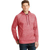 Sport-Tek Men's Deep Red Electric PosiCharge Electric Heather Fleece Hooded Pullover