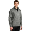 Sport-Tek Men's Black Electric PosiCharge Electric Heather Fleece 1/4-Zip Pullover