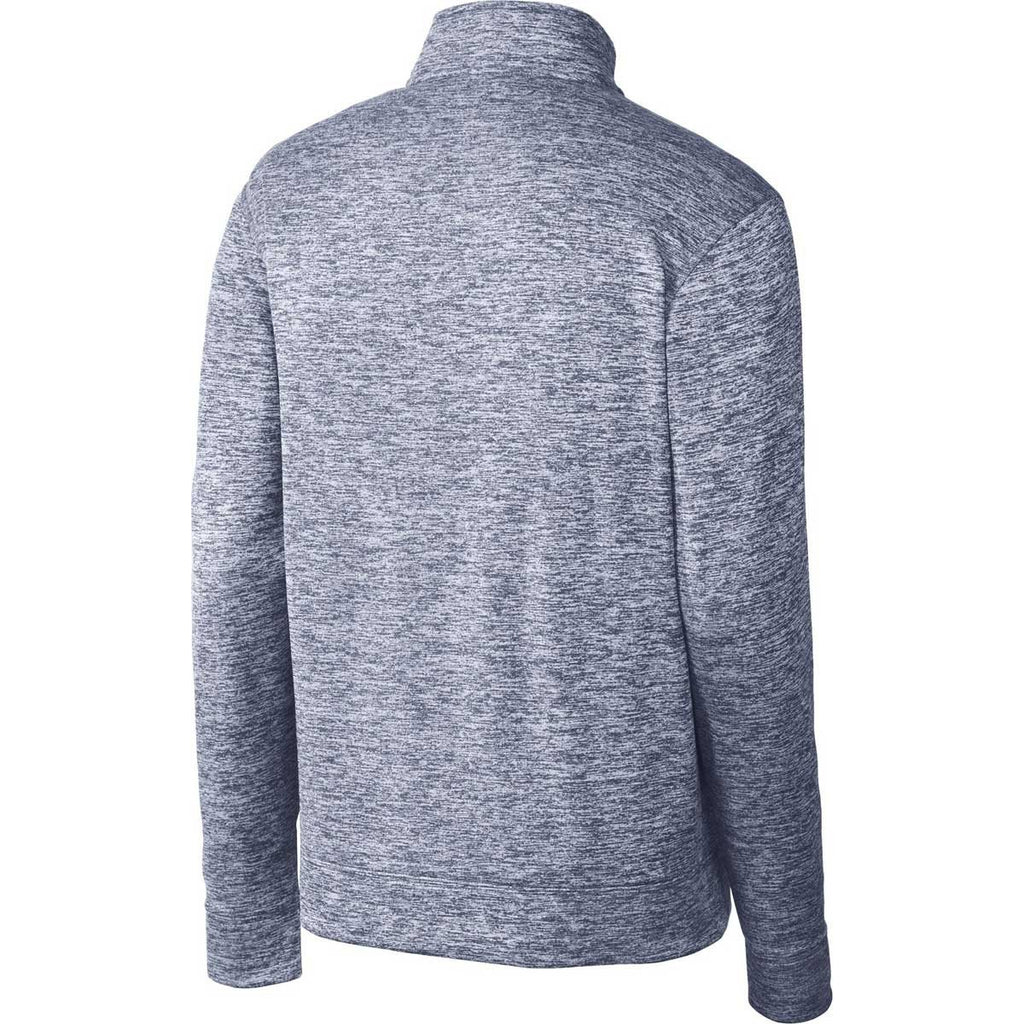 Sport-Tek Men's True Navy Electric PosiCharge Electric Heather Fleece 1/4-Zip Pullover