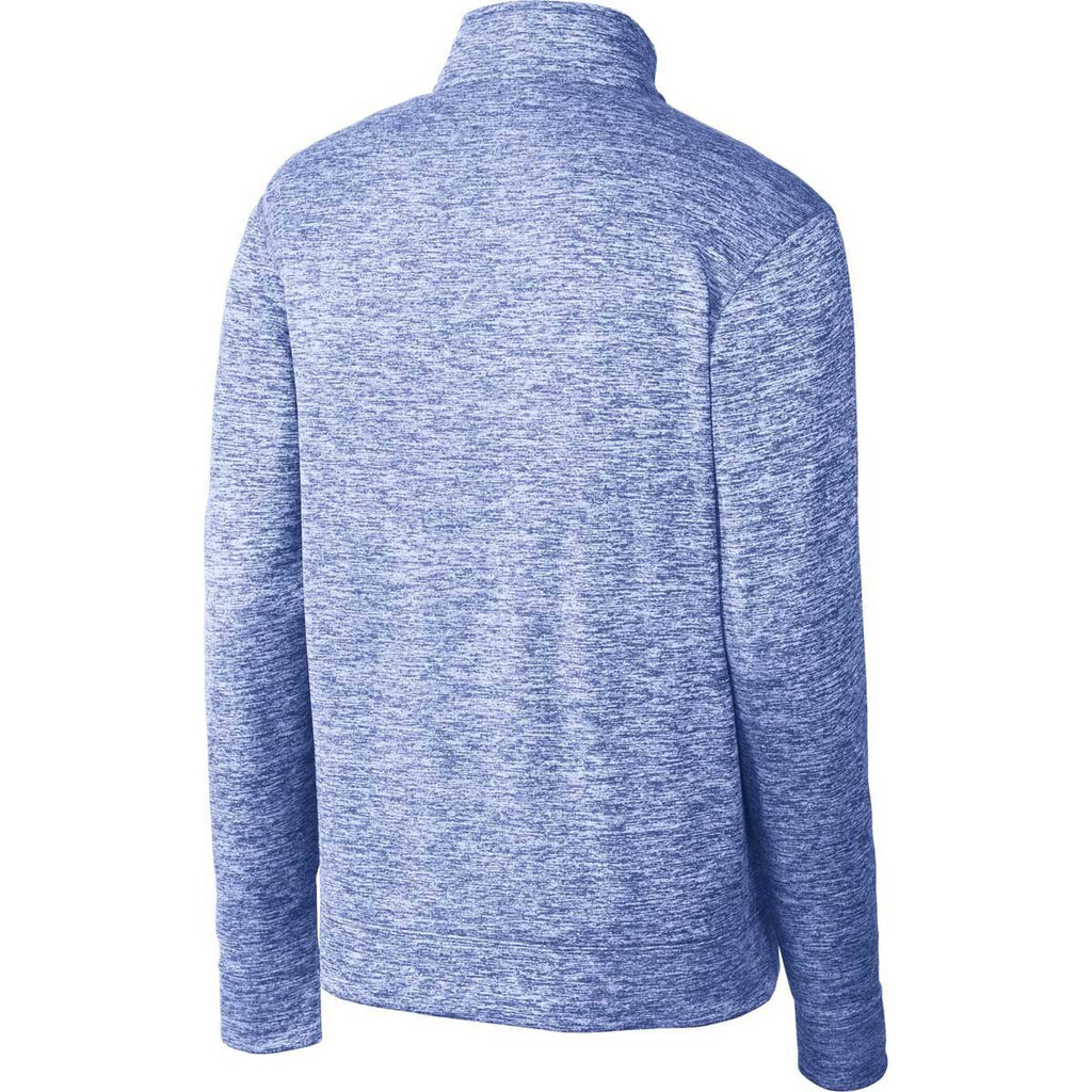 Sport-Tek Men's True Royal Electric PosiCharge Electric Heather Fleece 1/4-Zip Pullover