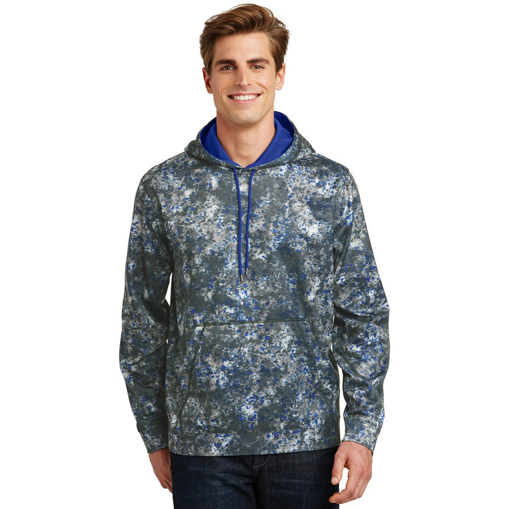 Sport-Tek Men's True Royal Sport-Wick Mineral Freeze Fleece Hooded Pullover