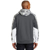 Sport-Tek Men's Dark Smoke Grey/Dark Smoke Grey Sport-Wick Mineral Freeze Fleece Colorblock Hooded Pullover