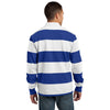 Sport-Tek Men's True Royal/White Classic Long Sleeve Rugby Polo