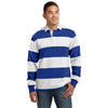 Sport-Tek Men's True Royal/White Classic Long Sleeve Rugby Polo