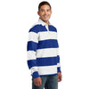 Sport-Tek Men's True Royal/White Classic Long Sleeve Rugby Polo