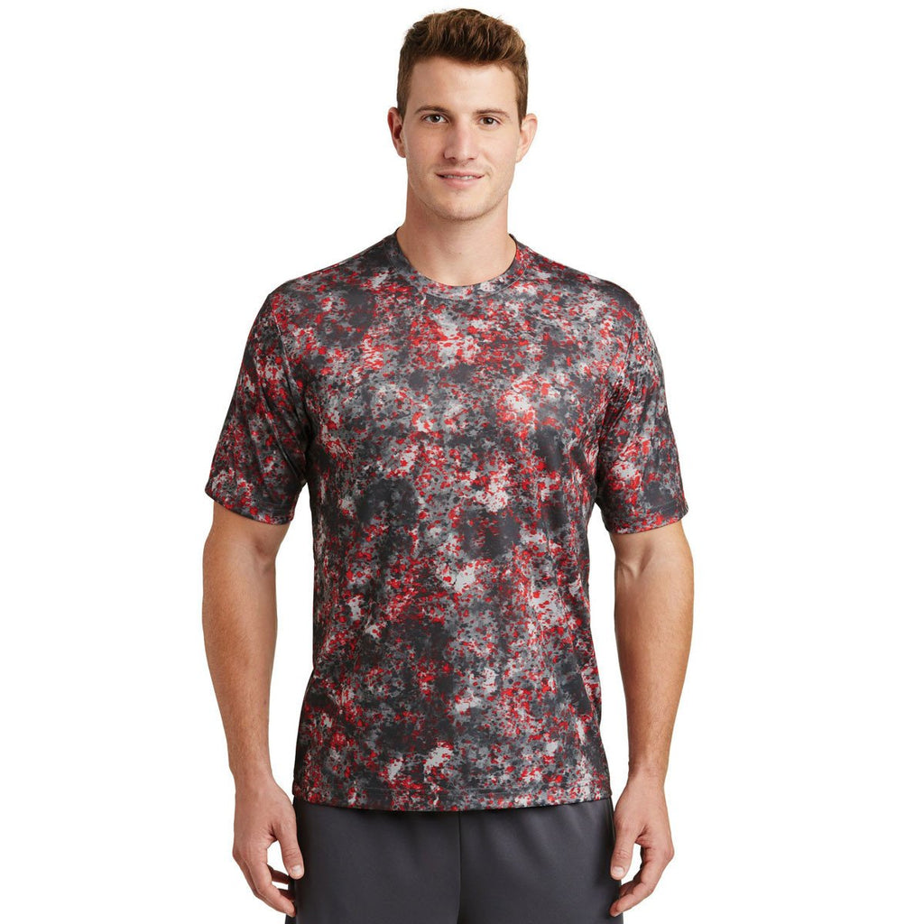 Sport-Tek Men's Deep Red Mineral Freeze Tee