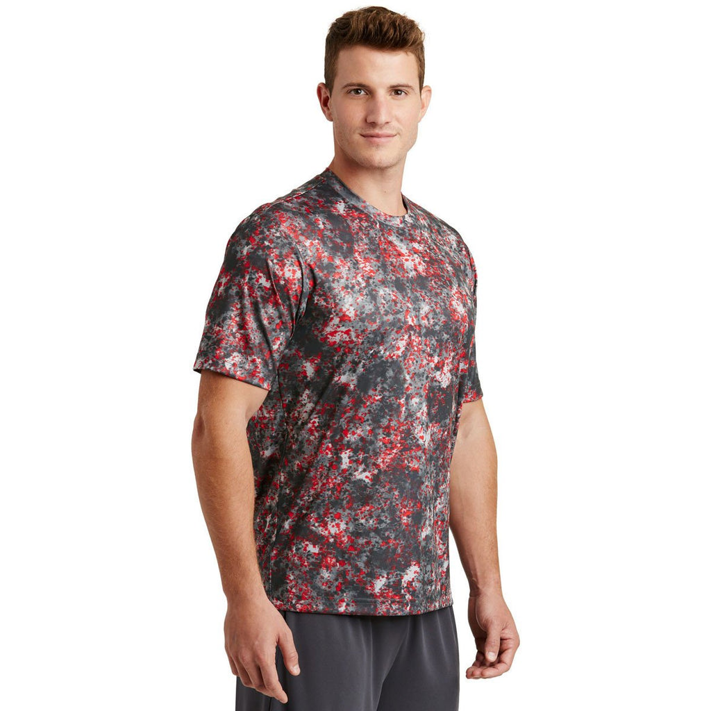 Sport-Tek Men's Deep Red Mineral Freeze Tee