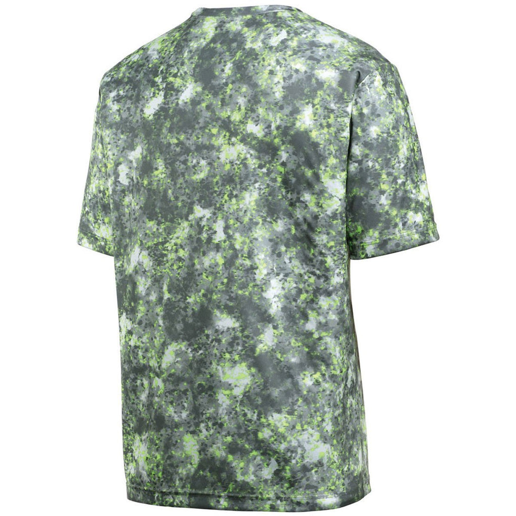 Sport-Tek Men's Lime Shock Mineral Freeze Tee