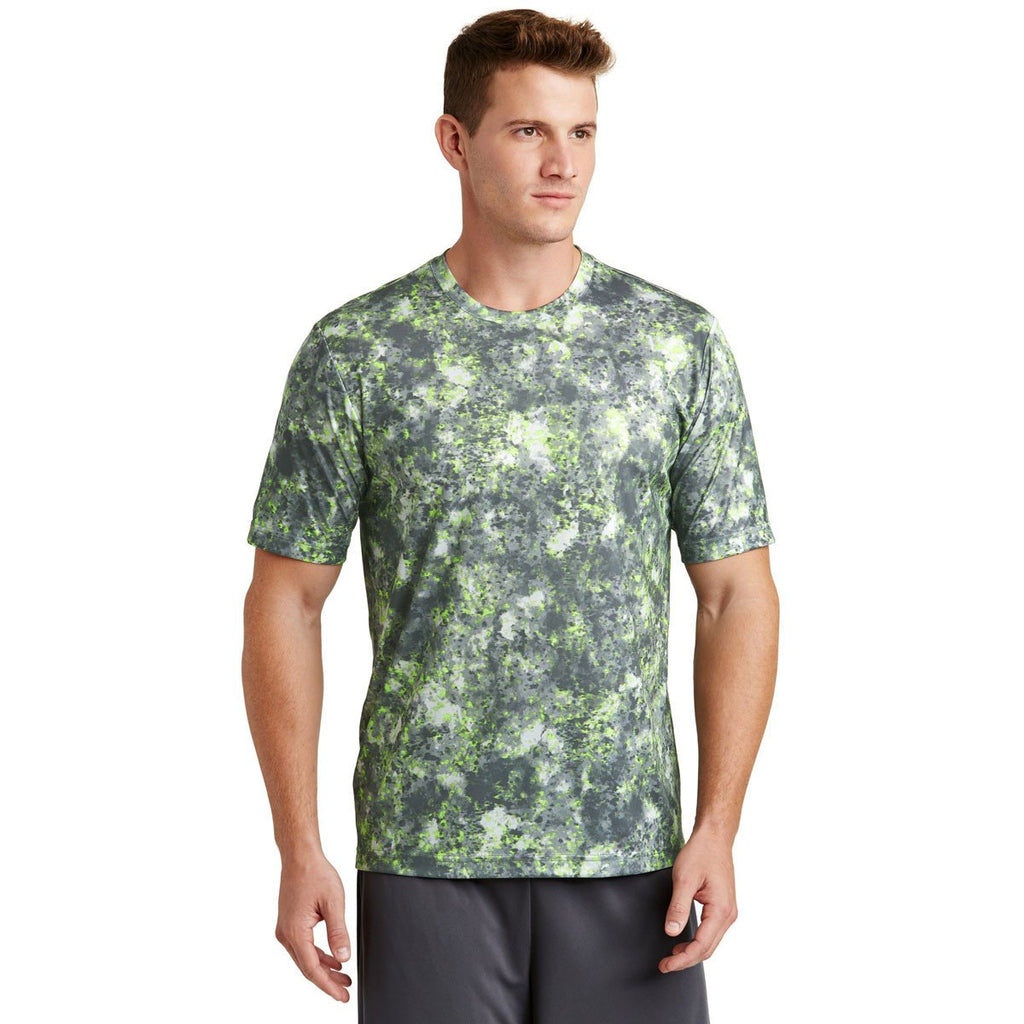 Sport-Tek Men's Lime Shock Mineral Freeze Tee