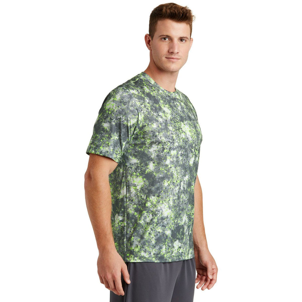 Sport-Tek Men's Lime Shock Mineral Freeze Tee