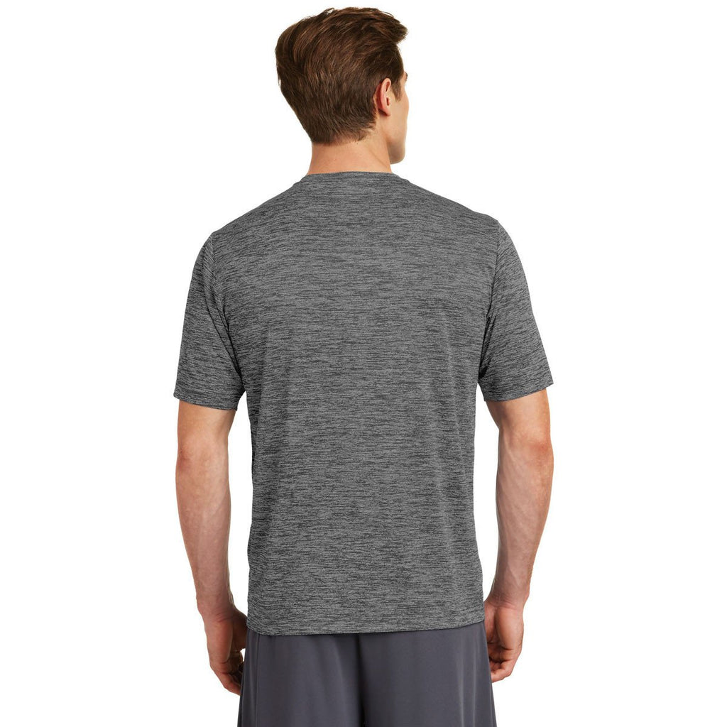 Sport-Tek Men's Grey-Black Electric PosiCharge Electric Heather Tee