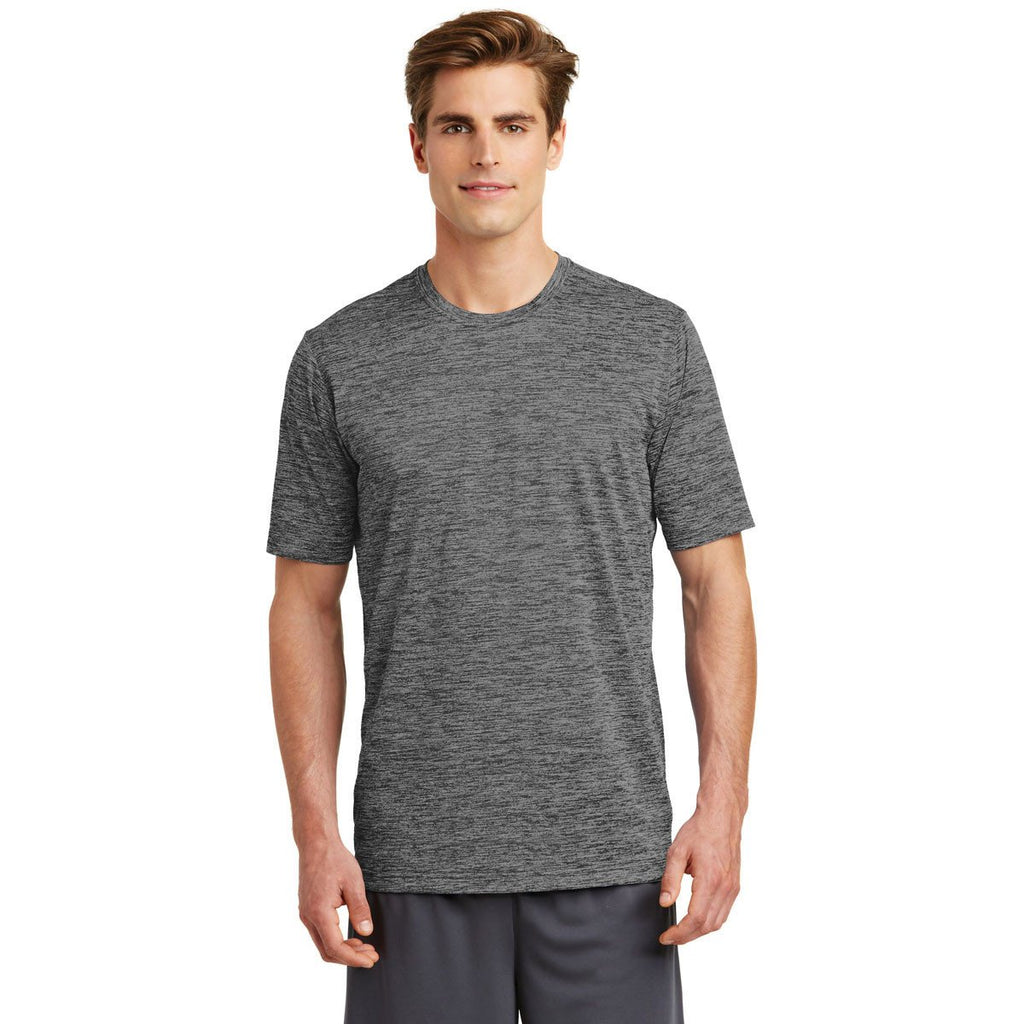 Sport-Tek Men's Grey-Black Electric PosiCharge Electric Heather Tee