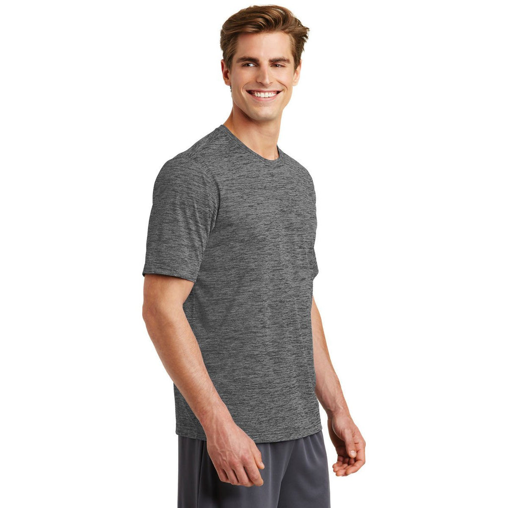 Sport-Tek Men's Grey-Black Electric PosiCharge Electric Heather Tee